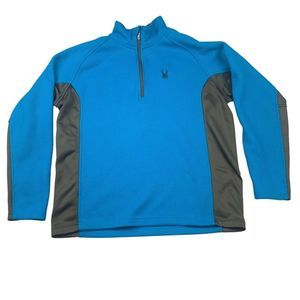 Spyder Core Sweater Full Zip Jacket Knit Sweater Mens Size XL Blue